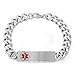 EngraveKING Free Engraving - Stainless Steel Medical Id Bracelet and Necklace Combo