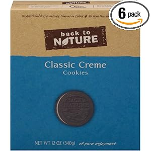 Back To Nature Classic Creme Sandwich Cookies, 12-Ounce Boxes (Pack of 6)