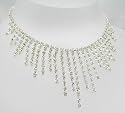 Sparkling Waterfall Diamante Necklace - Swarovski Crystal
