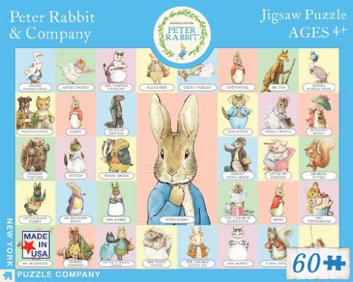 New York Puzzle Company - Beatrix Potter Peter Rabbit & Co - 60 Piece Jigsaw Puzzle