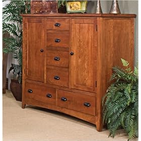 Kush Furniture 5066 Wedgewood Cherry Gentleman s Chest in Cherry Finish by Kush Furniture