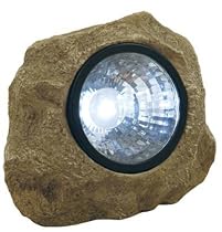 Moonrays 91211 Solar Powered Rock Spotlight with Key Hider Garden Accent