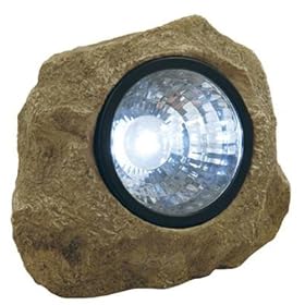 Moonrays 91211 Solar Powered Rock Spotlight with Key Hider Garden Accent