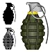 Pineapple Hand Grenade Explosive - 24H x 24W - Peel and Stick Wall Decal by Wallmonkeys