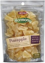 Emerald Harmony Dried Pineapple, 10 Ounce Bags (Pack of 12)