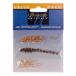 Swarovski Bicone Mix Topaz, 4mm, 48pc Pkg (Pack of 1)