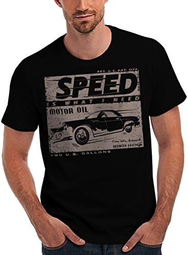 Wellcoda | Speed Is What I Need Motor Mens NEW T-Shirt Black 3XL