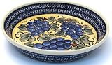 Bunzlauer Polish Pottery 879-DU8 Traditional Pie Plate, Blue with Yellow, White and Green