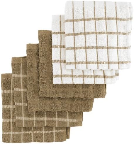 Ritz Terry Cotton Dish Cloths, Mocha (Pack of 2)