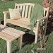 Rustic Natural Cedar Camel Back Settee