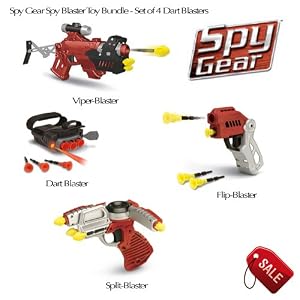 Spy Gear Spy Blaster Bundle - Set of 4 Spy Toy Blasters: Viper-Blaster, Flip-Blaster,... by