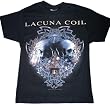 Lacuna Coil Logo Two 2 Skulls Black Adult T-Shirt
