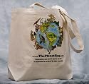 The Planet Bag Watercolor 100% Natural Cotton Canvas Shopping Tote Bag