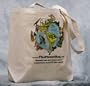 The Planet Bag Full Color Watercolor Canvas Tote (15" x 18" x 6", Natural)