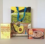 Breakfast Bundle: Pumpkin Pancake Mix & Pumpkin Instant Oatmeal From Trader Joe's, A TJ's Reusable Southern California Grocery Tote+ A Bonus Free Organic Sweet Coffee Recipe from Z-Organics (3 Items)