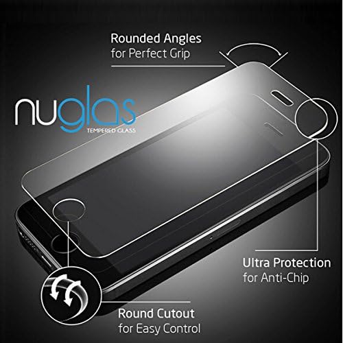 SZNuglas iPhone 5 / 5C / 5S Tempered Glass Screen Protector, 0.3mm Thickness, Anti Finger Print, Protect Your Screen From Scratches and Drops