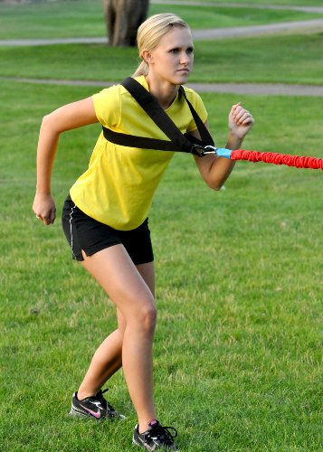 SPEEDSTER® Shoulder Harness & Swivel Waist Belt - Use with Resistance Bands, Speed Sled, Overspeed & Sports Power Training