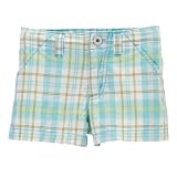 Toddler Girls' Cherokee Plaid Shorts - Carefree Turquoise