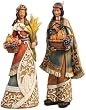 Pack of 4 Harvest Thanksgiving Carved Indian Figures
