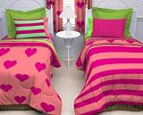 LittleMissMatched Kooky Hearts Bed In A Bag, Queen Size
