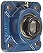 SKF FY 2. WF Ball Bearing Flange Unit, 4 Bolts, Eccentric Collar, Regreasable, Contact Seal, Cast Iron, Inch, 2" Bore, 5-1/8" Bolt Hole Spacing Width
