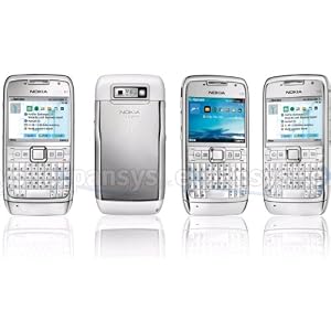 Nokia E71 Unlocked Cell Phone, White/Steel
