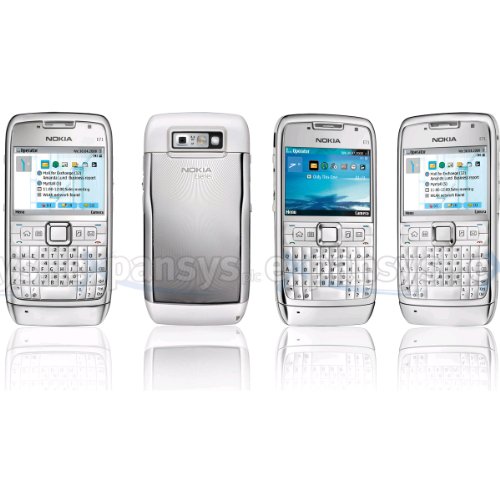 Nokia E71 Unlocked Cell Phone, White/Steel On Sale