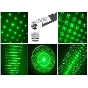 Green 50mW Pen Style Laser Pointer. Black Rubber Finish High Power Astronomy and Military Grade Green Laser Pointer