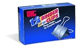 Officemate Large Binder Clips, 2 inch Wide, 1 inch Capacity, Box of 12 (99100)