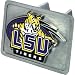 LSU Tigers NCAA Pewter Trailer Hitch Cover by Half Time