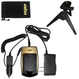 HQRP Replacement Battery Charger for Canon IXY Digital 600 / 700, IXY Digital L / L2 Digital Camera / Camcorder + HQRP Mini Tripod + HQRP Carrying Bag