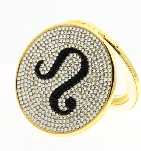 Limited Time 50% Off! Crystal Encrusted Zodiac Sign Compact Round Mirror Leo Sign Covered with over 500 brilliant Swarovski Elements 3x Beauty Mirror