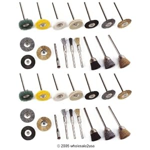 - 34 Aviation Parts Cleaning Tool Wire Brushes for Dremel {+ 1pc name tag} by 