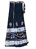 Maxi Wrap Skirt Blue Ari Embroidered Beach Saronge Long Wraparound Dress