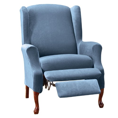 Sure Fit Stretch Pique Wing Recliner Slipcover from 