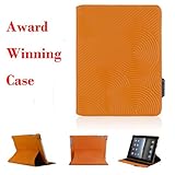 Wardmaster Patent TDS Techonology samsung galaxy tab 10.1 7500 7510 Luxury Zen Case. The Only Case Combine Build in Ajustable Stand Function, Strongest Protection and Lightweight Together (Orange) (Zen Grain)