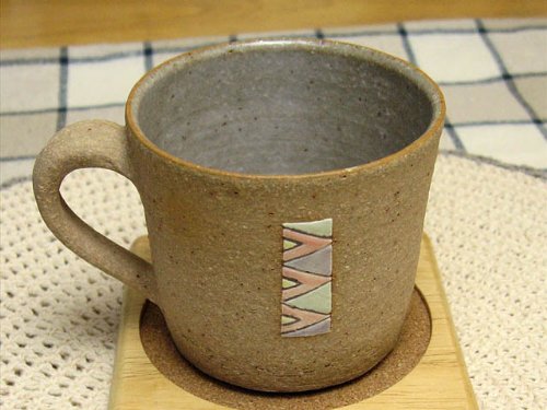 マグカップ ミニタイルシリーズ（小） 益子焼き ホソカワカオリ作 手作り陶器 作家もの