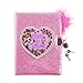 3C4G Born to Sparkle Glitter Confetti Locking Journal with Feather Pen (36037)