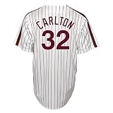 Steve Carlton Philadelphia Phillies Majestic Pinstripe Throwback Replica Jersey