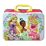 Princess Deluxe Rectangle Tin Lunch Box With Plastic Handle & Clasp