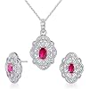 Deals List: 1.00 Carat TW Created Green Emerald & Created White Sapphire Pendant in .925 Sterling Silver