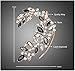 TrendyWorld Lady's Leaf Shape Crystal Resin Ear Cuff Left Ear
