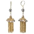Chain Tassel Earring - Goldtone