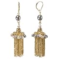 Chain Tassel Earring - Goldtone