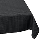 Bardwil Evolution 52 by 70-Inch Oblong Rectangle Tablecloth, Black by Bardwil