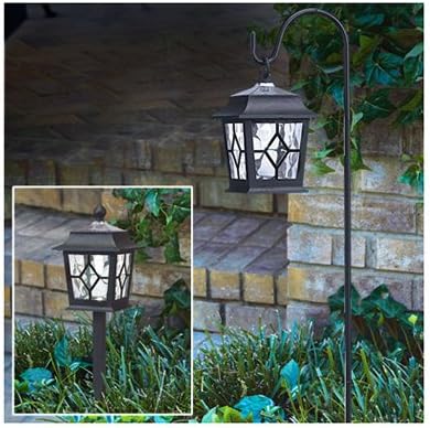 (4) ea Four Seasons Courtyard PL-2021D Black Plastic, Dual Mount Solar LED Pathway Lanterns