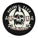 Lucky 13 Psycho Club Embroidered Patch Iron-On Skull