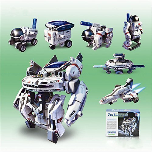 Electronictechcrafts 7-in-1 Solar Rechargeable Space Fleet,Space Fleet Solar Toy Set , Eco Science Educational Toy and Demonstration Kit , Great Gift