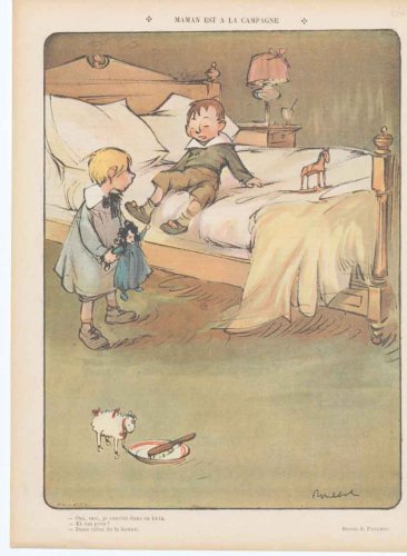 Art Deco Humour Maman Est A La Campagne 1906