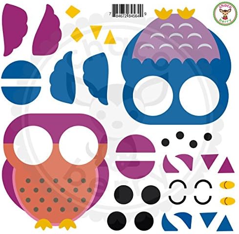 Customizable Owl Wall Decals - High Quality Fabric Wall Stickers By Chacoberry